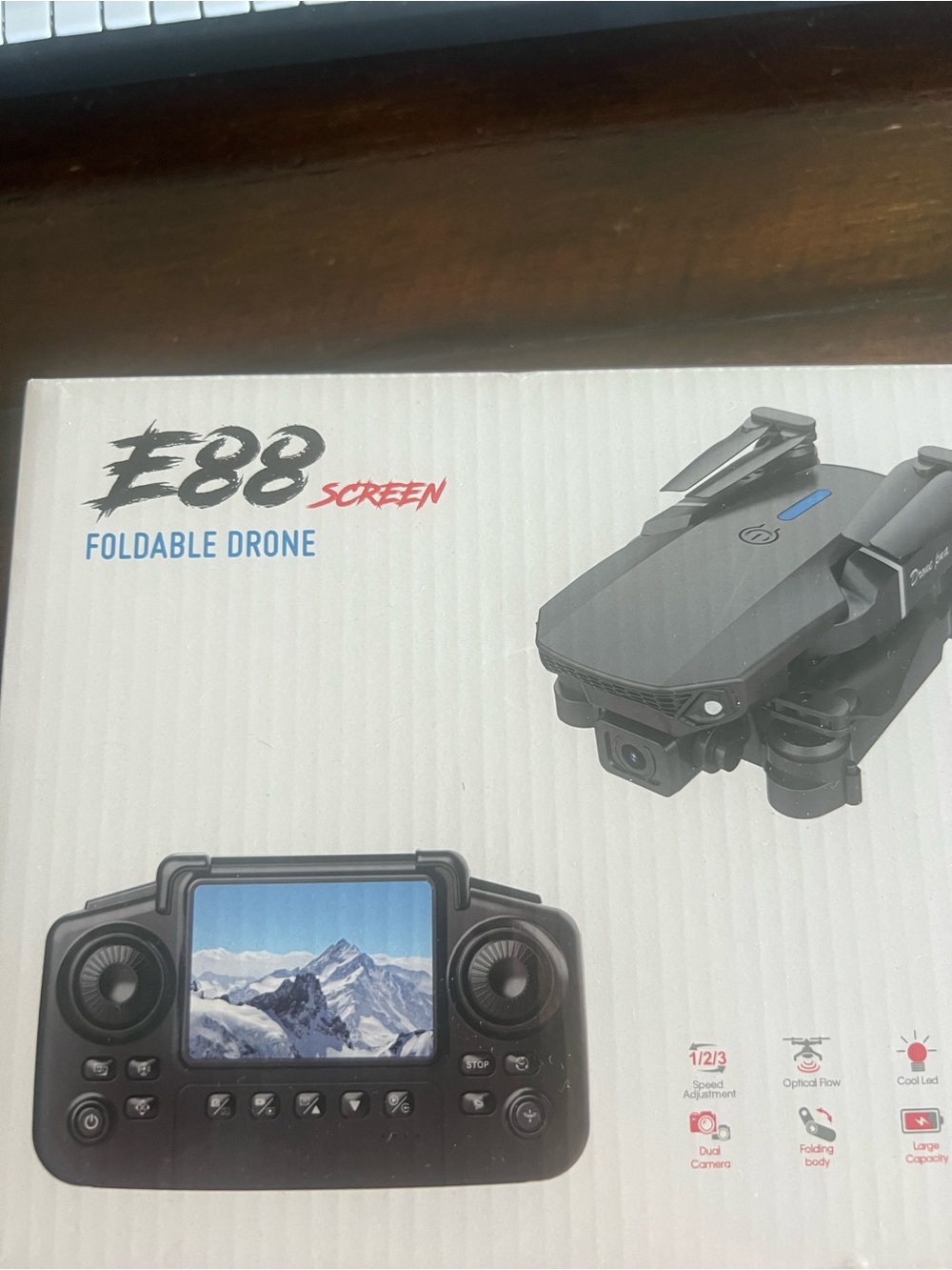 E88 Foldable Drone with Controller - Black